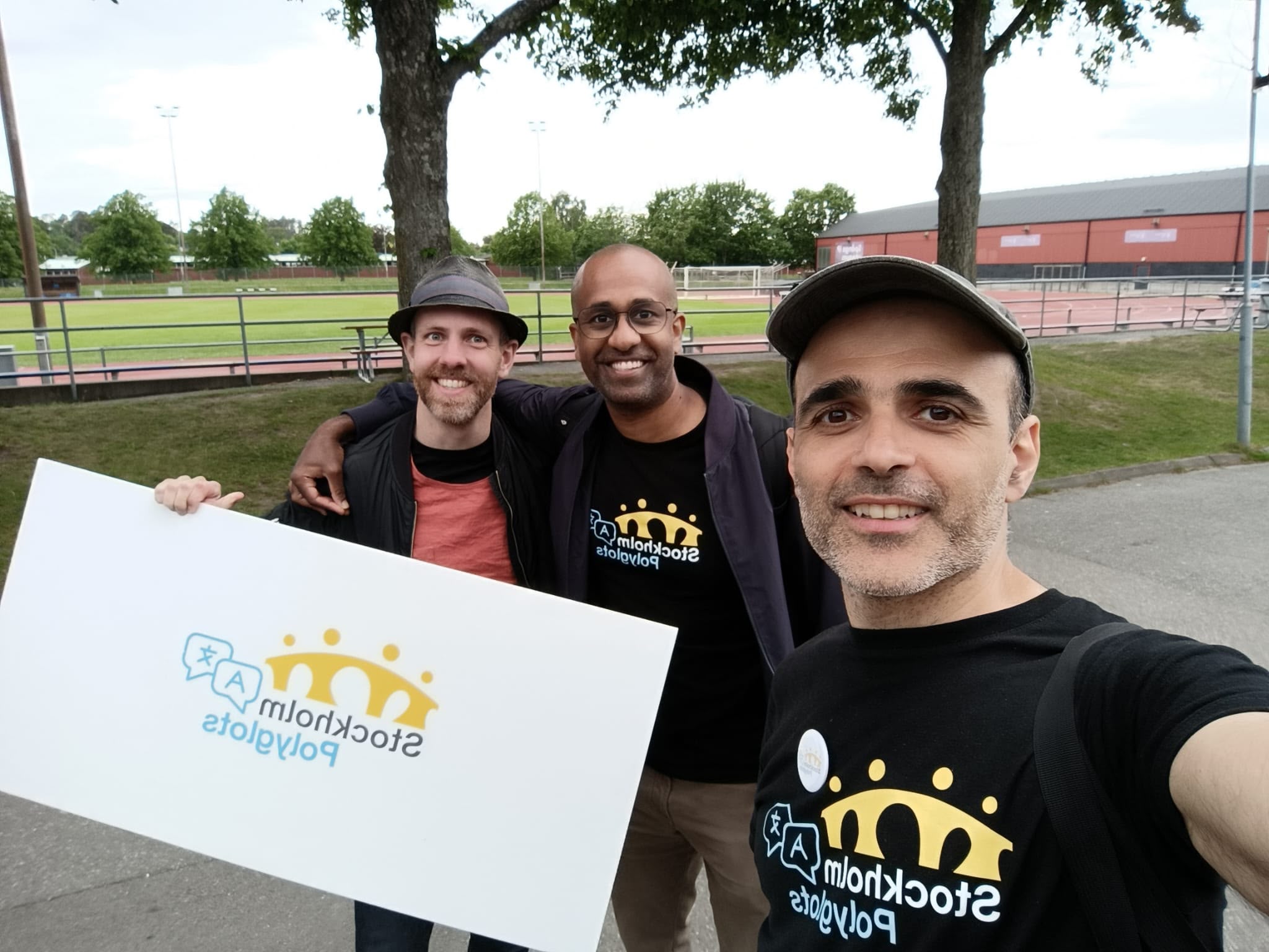 Stockholm Polyglots organizers taking a selfie together